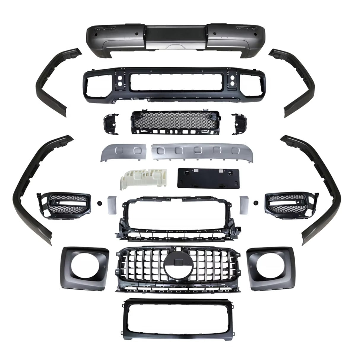 Automotive Parts Grille Bumpers Body Kit for Mercedes Benz G Class W464 2019- Upgrade to G63 AMG Style.