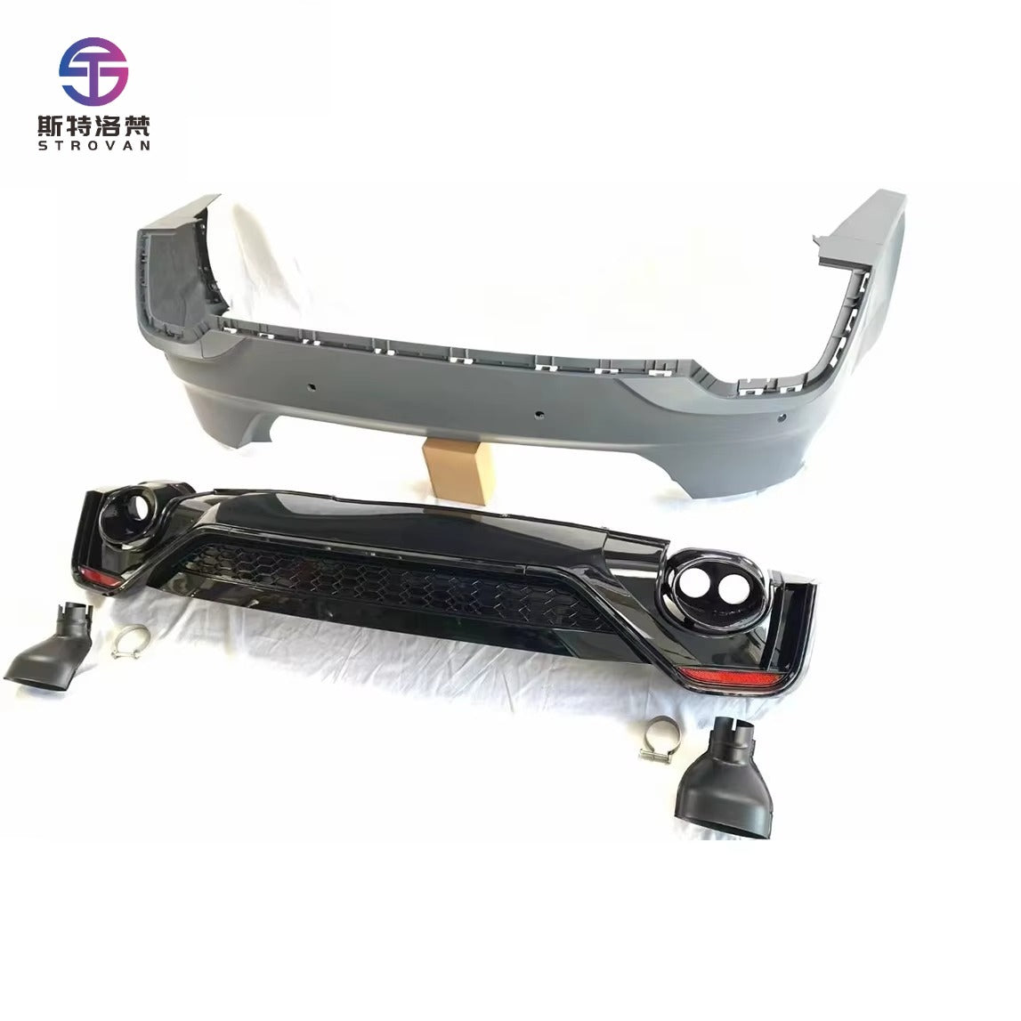 Auto Facelift Refit Body Kit for Audi A5 S5 B9.5 2021-2022 Update to Racing RS5 Honeycomb Style Front+Rear Bumper Assembly Skirt