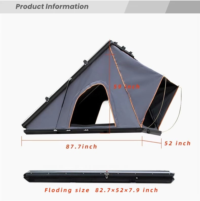 Solar panel folding roof awning tent 4x4 off-road hard shell camping Oxford fabric car roof wedding tent