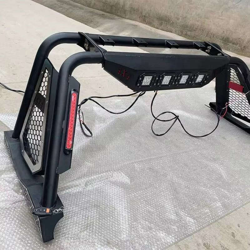 Toyota Tundra twin-tube model with glass safety net, used as an accessory for truck chassis rollover protection frame modification kits.