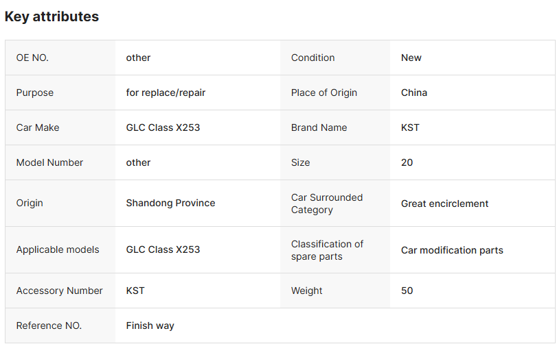 The Old to New Body Kit Is Suitable for Mercedes-Benz GLC-class X253 Surrounded by GLC63 Bumper Modification