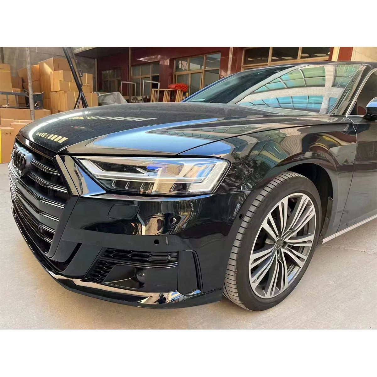 Automotive Body Kit for Audi A8 D5 2019-2022 Upgrade to S8 Model Include Front Bumper Assembly with Grille