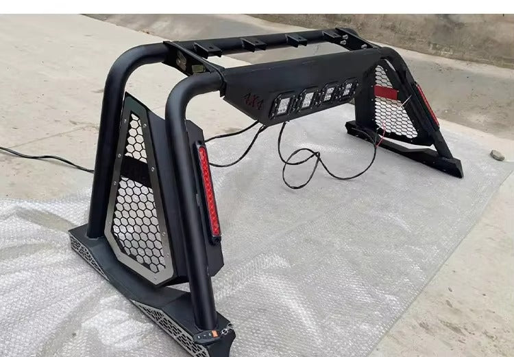 Toyota Tundra twin-tube model with glass safety net, used as an accessory for truck chassis rollover protection frame modification kits.