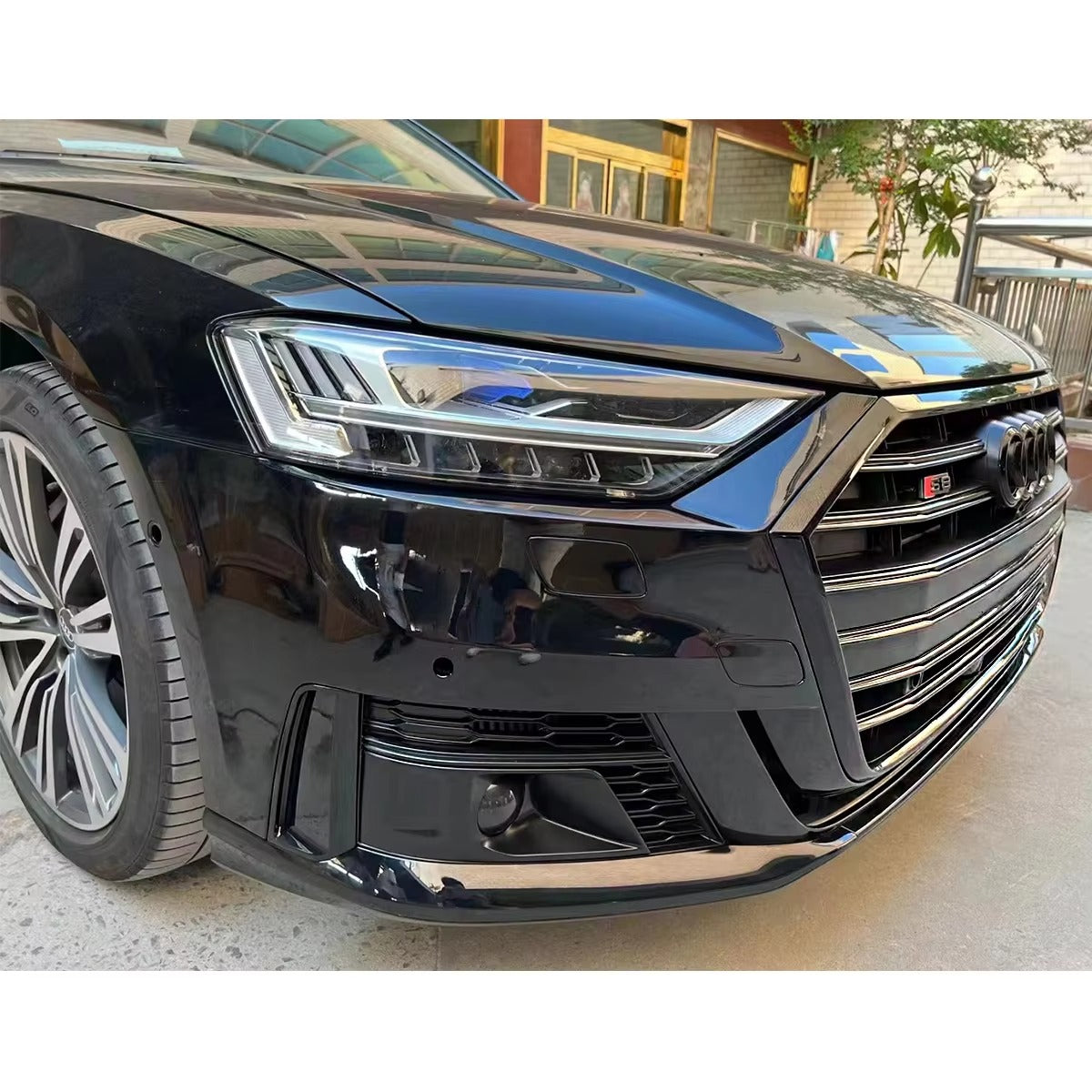 Automotive Body Kit for Audi A8 D5 2019-2022 Upgrade to S8 Model Include Front Bumper Assembly with Grille
