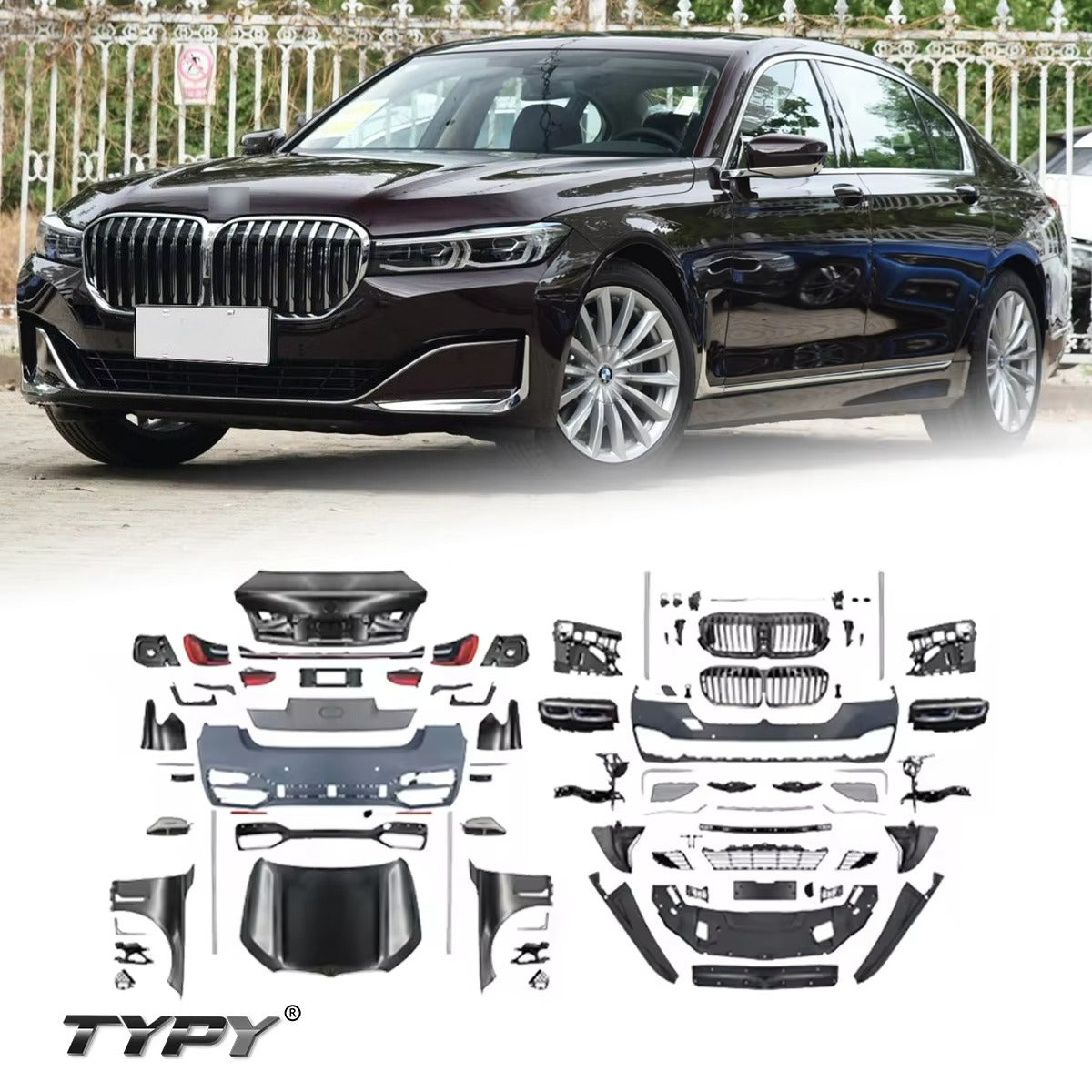 TYPY Original Wholesale Price Auto Bodykit for 2009-2015 BMW 7 Series F01 F02 Upgrade to 2019-2023 G11 G12 Styling Bodykit