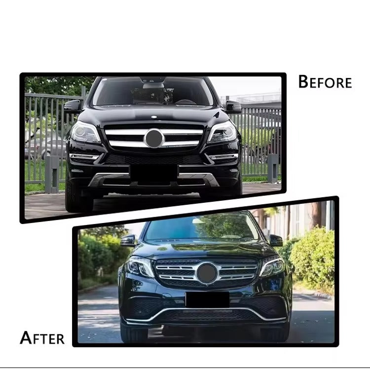 High Quality New 2013-2015 GL X166 Upgrade Front/Rear Bumper Hood Headlight Taillight Body Kit for GL-Class Plug Play