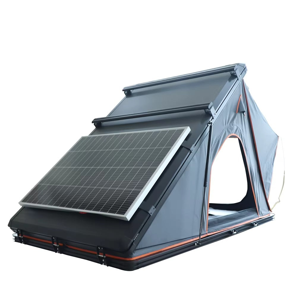 Solar panel folding roof awning tent 4x4 off-road hard shell camping Oxford fabric car roof wedding tent