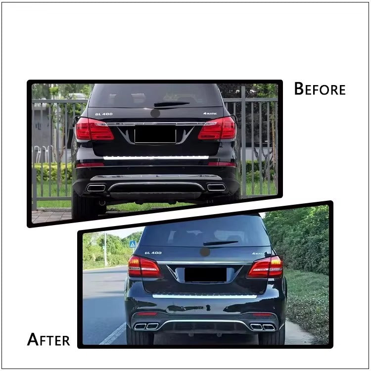 High Quality New 2013-2015 GL X166 Upgrade Front/Rear Bumper Hood Headlight Taillight Body Kit for GL-Class Plug Play