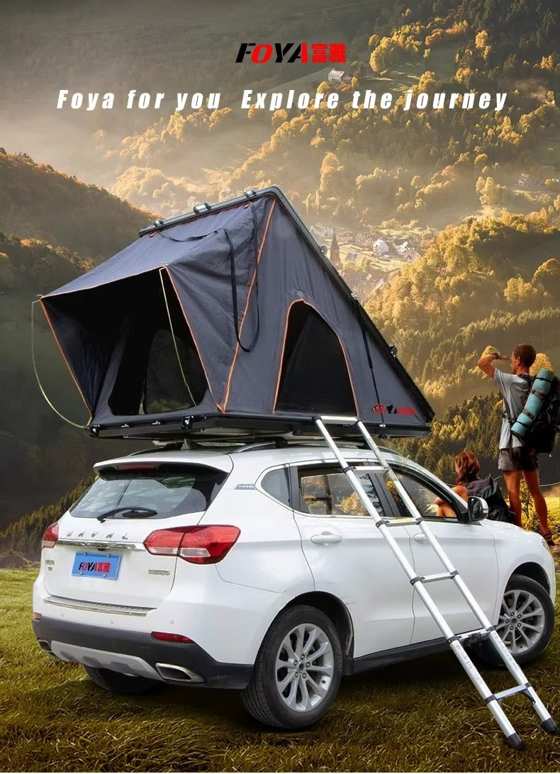 Solar panel folding roof awning tent 4x4 off-road hard shell camping Oxford fabric car roof wedding tent