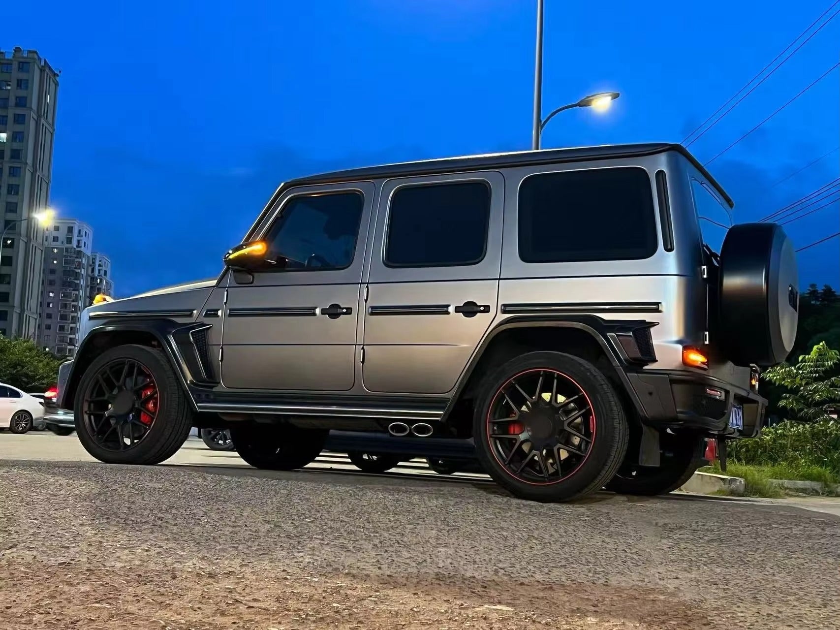 G800 style body kit for Mercedes-Benz G-Class W464 W465 (2018-2025, front and rear bumper grilles)