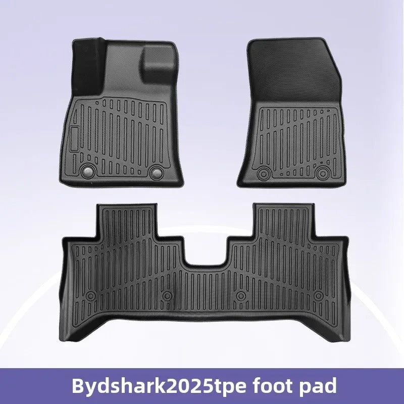 3D Foot Pad All-weather Material TPE Waterproof and Anti-slip Protective Pad Trunk Pad Cargo Pad for BYD Shark 2025 2024